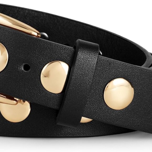 Accessories - Women Fashion Leather Belt Studded Leather Belt Ladies Belts for Jeans Dress Pun